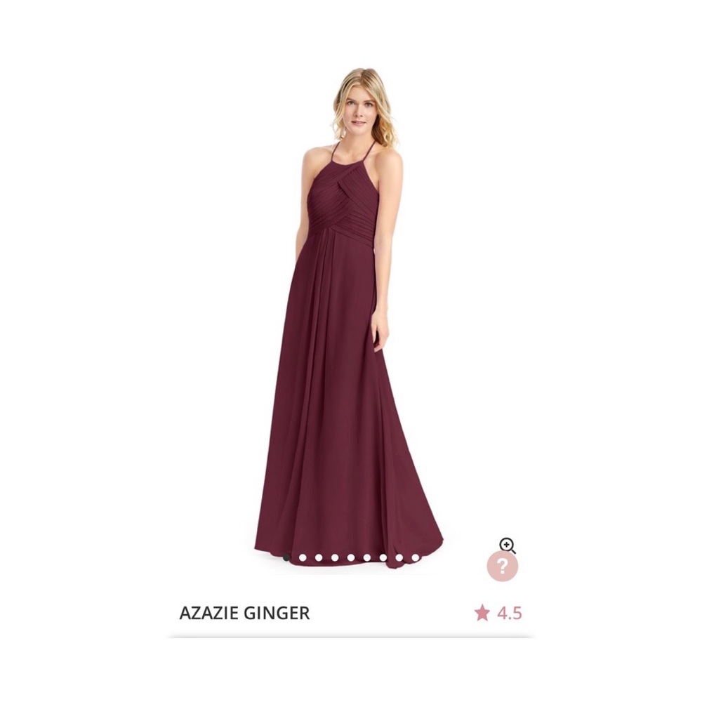 Azazie Floor-Length Dress Ginger Cabernet Size A2